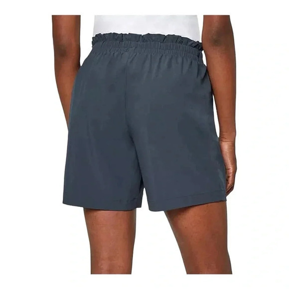 Mondetta Moisture Wicking Paper Bag Waist Shorts Pockets Blue Women Size‎ Medium - Picture 2 of 10